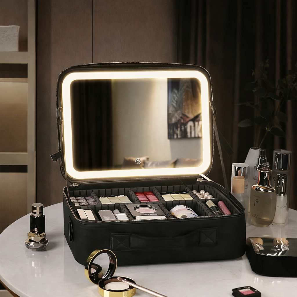 GlowCarry LumiCase Makeup Case Black