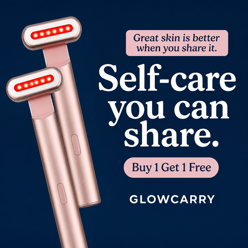 Glowcarry 4-in-1 Radiant Glow Skincare Wand with Red Light Therapy