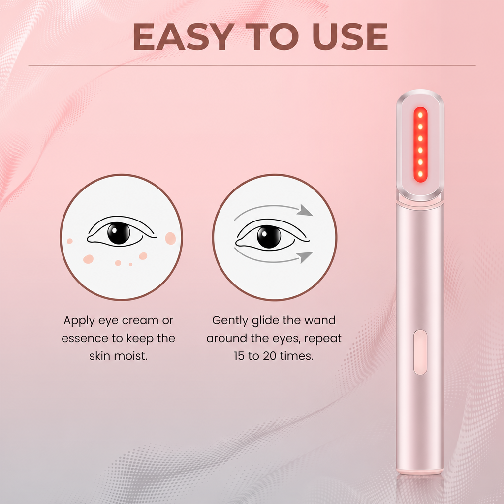 Glowcarry 4-in-1 Radiant Glow Skincare Wand with Red Light Therapy