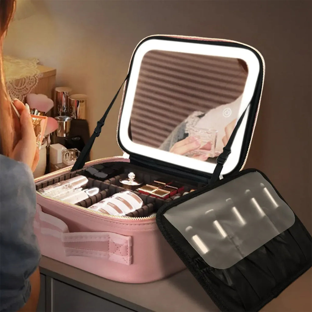 GlowCarry LumiCase Makeup Case Pink