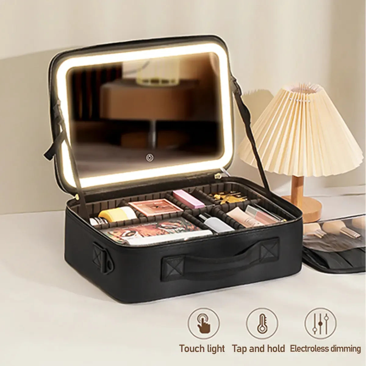 GlowCarry LumiCase Makeup Case Beige