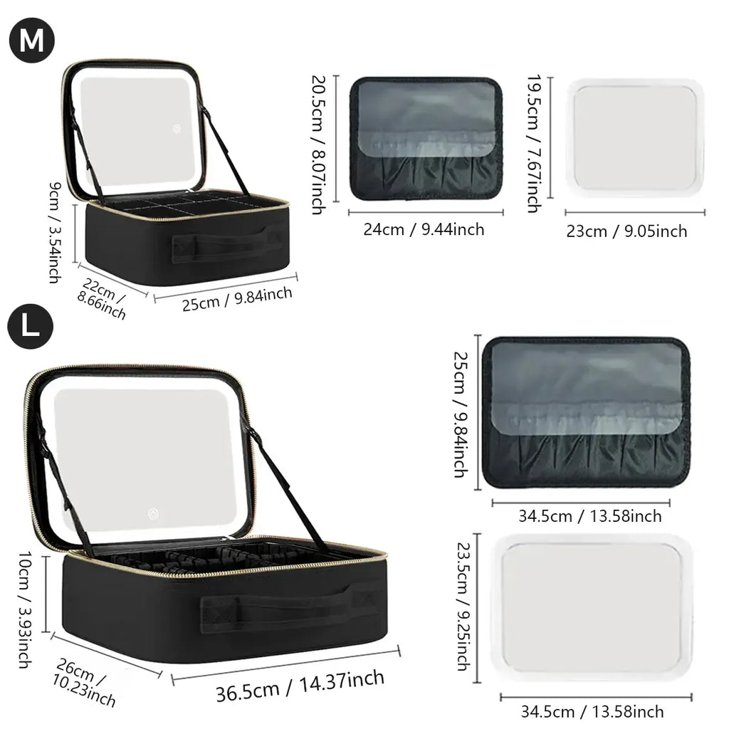GlowCarry LumiCase Makeup Case Beige